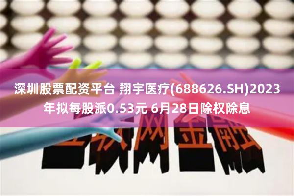 深圳股票配资平台 翔宇医疗(688626.SH)2023年拟每股派0.53元 6月28日除权除息