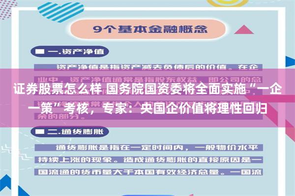 证券股票怎么样 国务院国资委将全面实施“一企一策”考核，专家：央国企价值将理性回归
