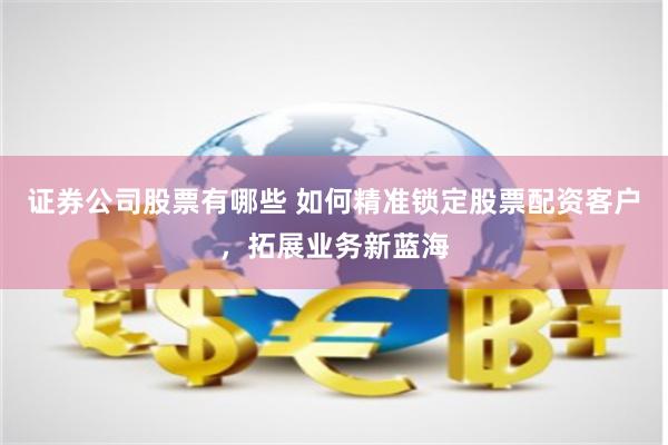 证券公司股票有哪些 如何精准锁定股票配资客户，拓展业务新蓝海